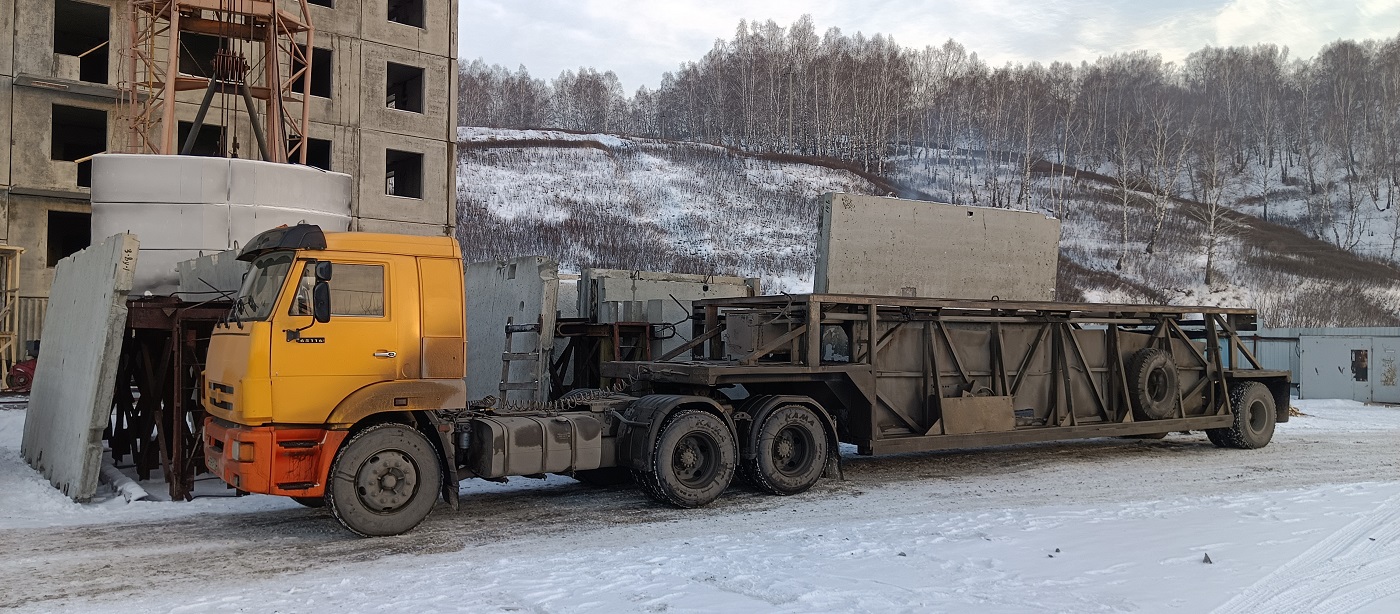 Аренда и услуги панелевозов для перевозки ЖБИ изделий в Тобольске